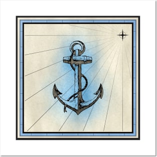 Nautical Neck Gator Anchor Nautical Posters and Art